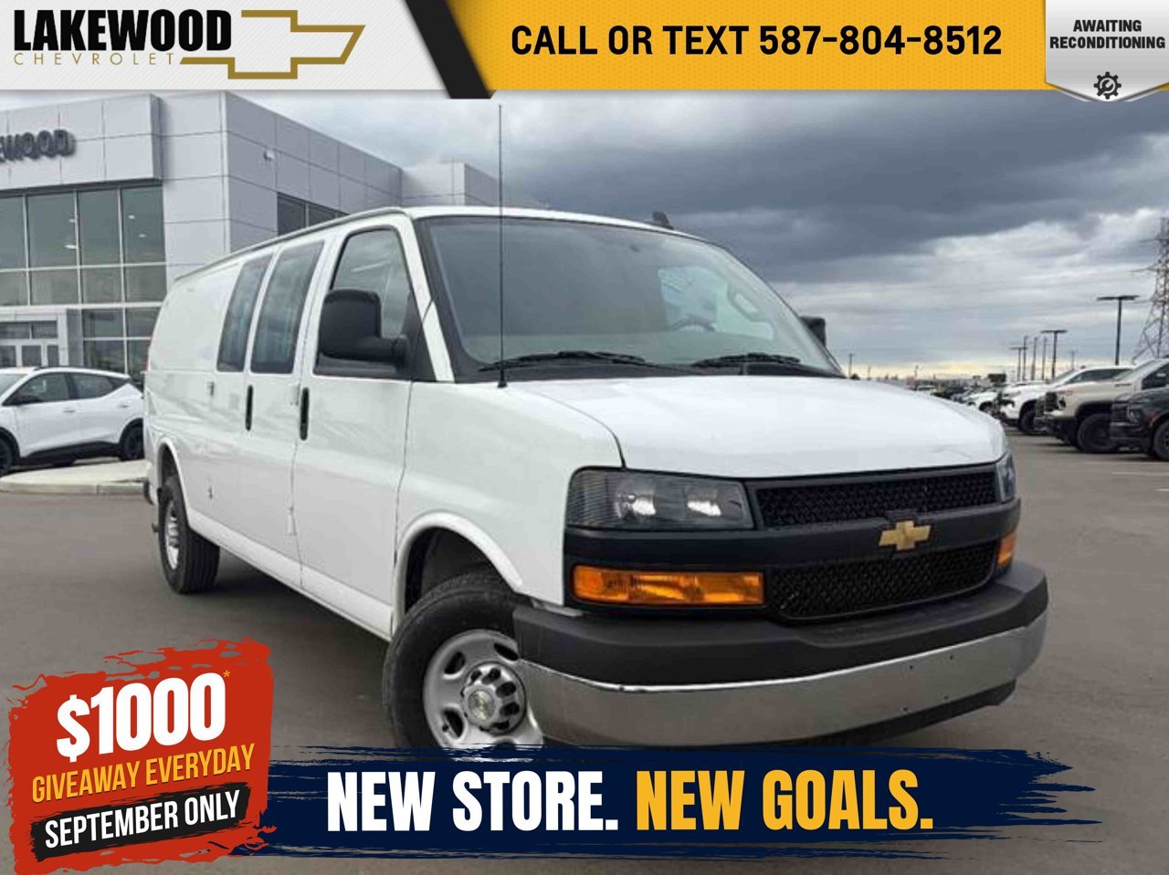 2025 Chevrolet Express Cargo Van RWD 3500 155 White Sherwood Park - photo #0