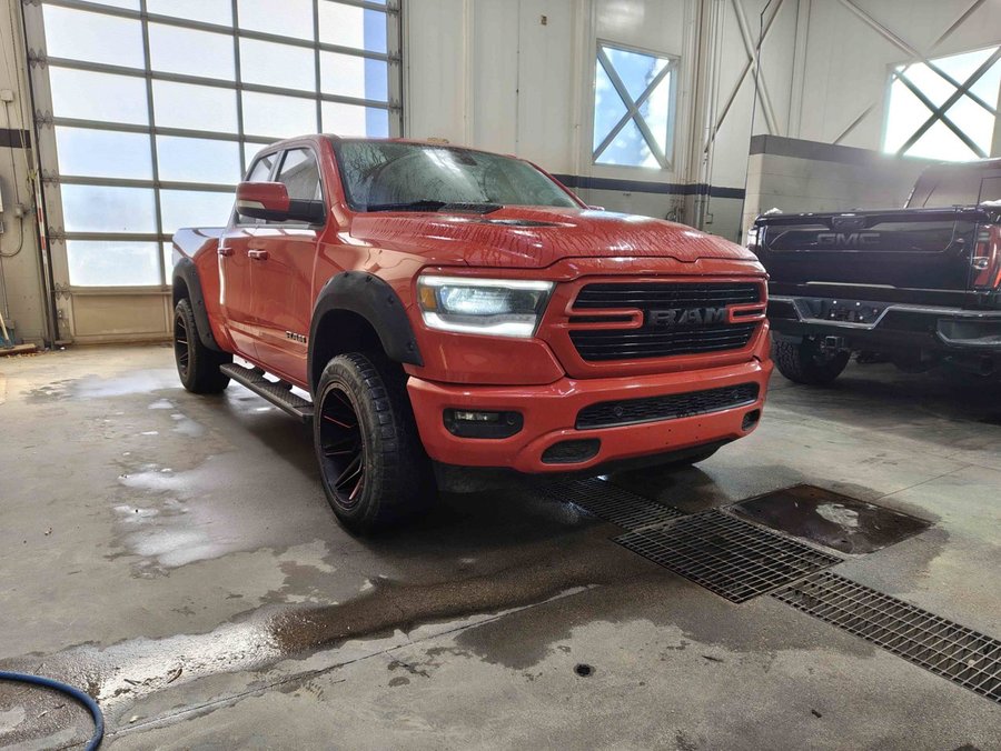 2019 Ram 1500 Sport 5.7L | Aftermarket Fender Flares/20in Wheels/33in Tires Red