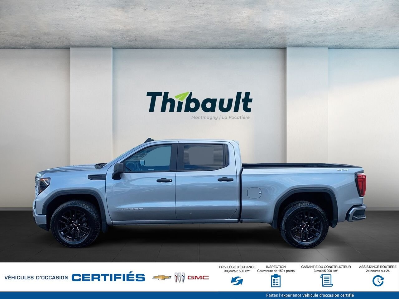 GMC SIERRA 150 Pro cabine multiplace 4RM 157 po 2024 Gris Montmagny - photo #4