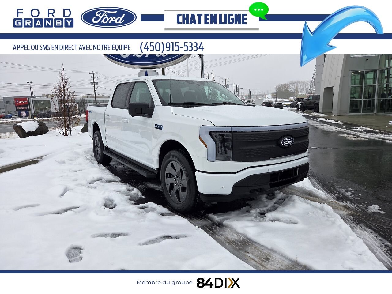 Ford F-150 Lightning 2024 Blanc Granby - photo #0