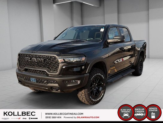 2026 RAM 1500 Rebel cabine d'équipe 4x4 caisse de 5 pi 7 po Diamond Black Crystal Pearl