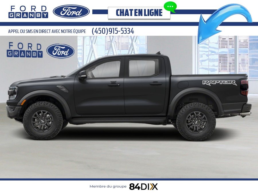 Ford Ranger Raptor cabine SuperCrew 4RM caisse de 5 pi 2025 Noir ombre