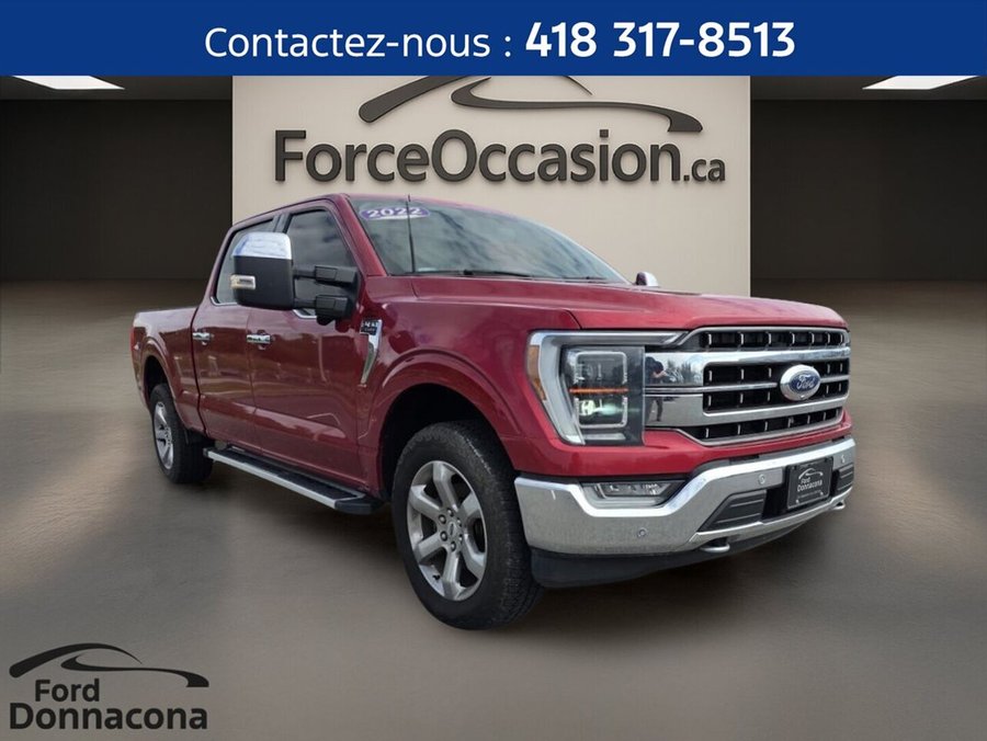 Ford F-150 LARIAT cabine SUPERCREW 4x4 caisse de 6,5 pi - CUIR - V8 - TOIT PANO - SIÈGES VENTILÉS - 2022 Rouge