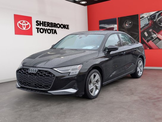 Audi A3 berline FRONT TRAK/SIÈGES CHAUFFANTS/TOIT OUVRABT/AC BIZONE/SIÈGES EN CUIR/CAMÉRA DE RECUL/BLUETOOTH 2026 Noir