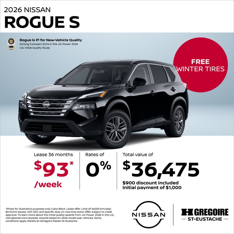 Nissan st eustache promo octobre ROGUE S EN