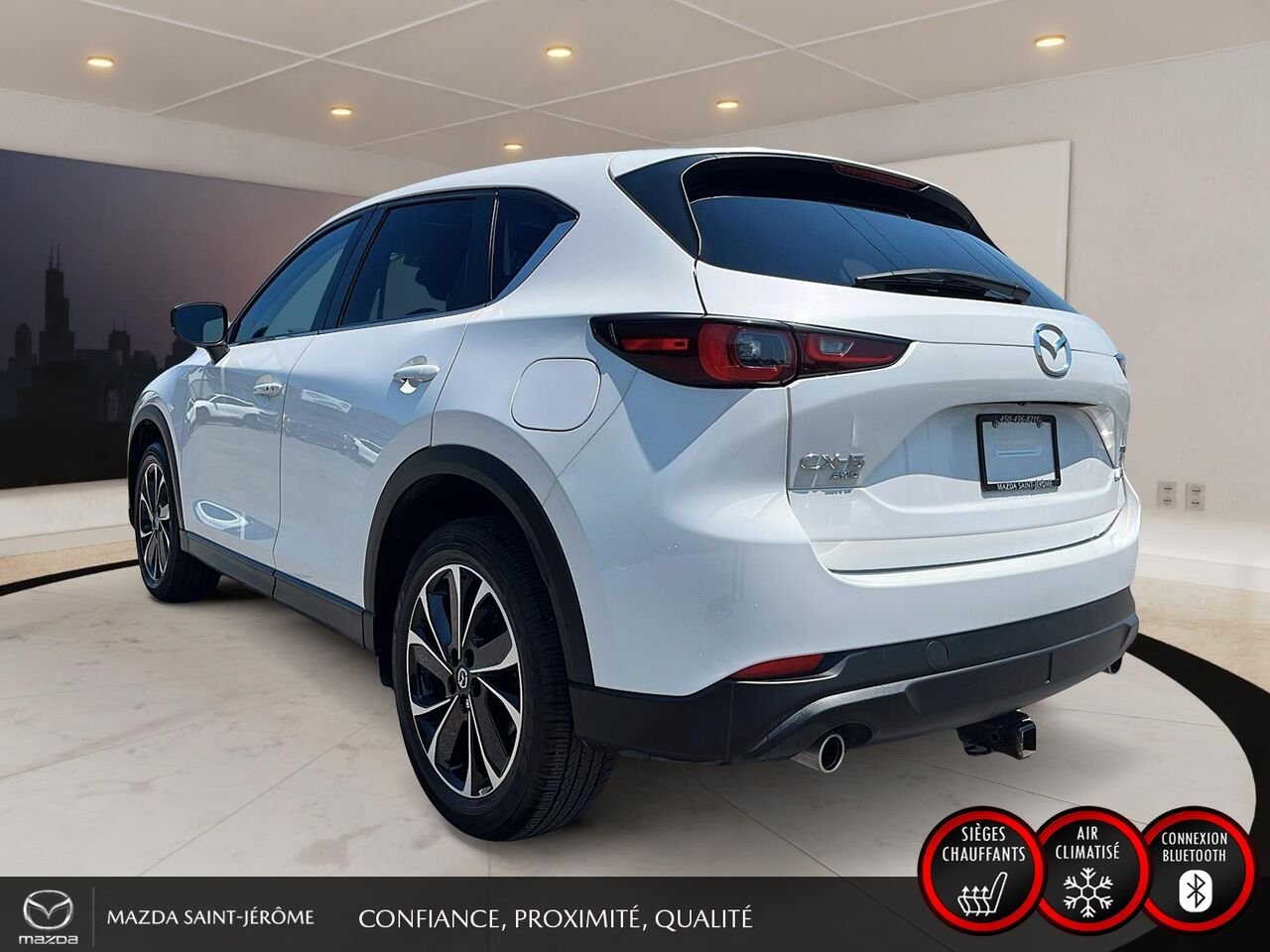 Mazda CX-5 GS LUXURY | TOIT OUVRANT | CUIR | AWD | 2023 Blanc Saint-Jérôme - photo #9