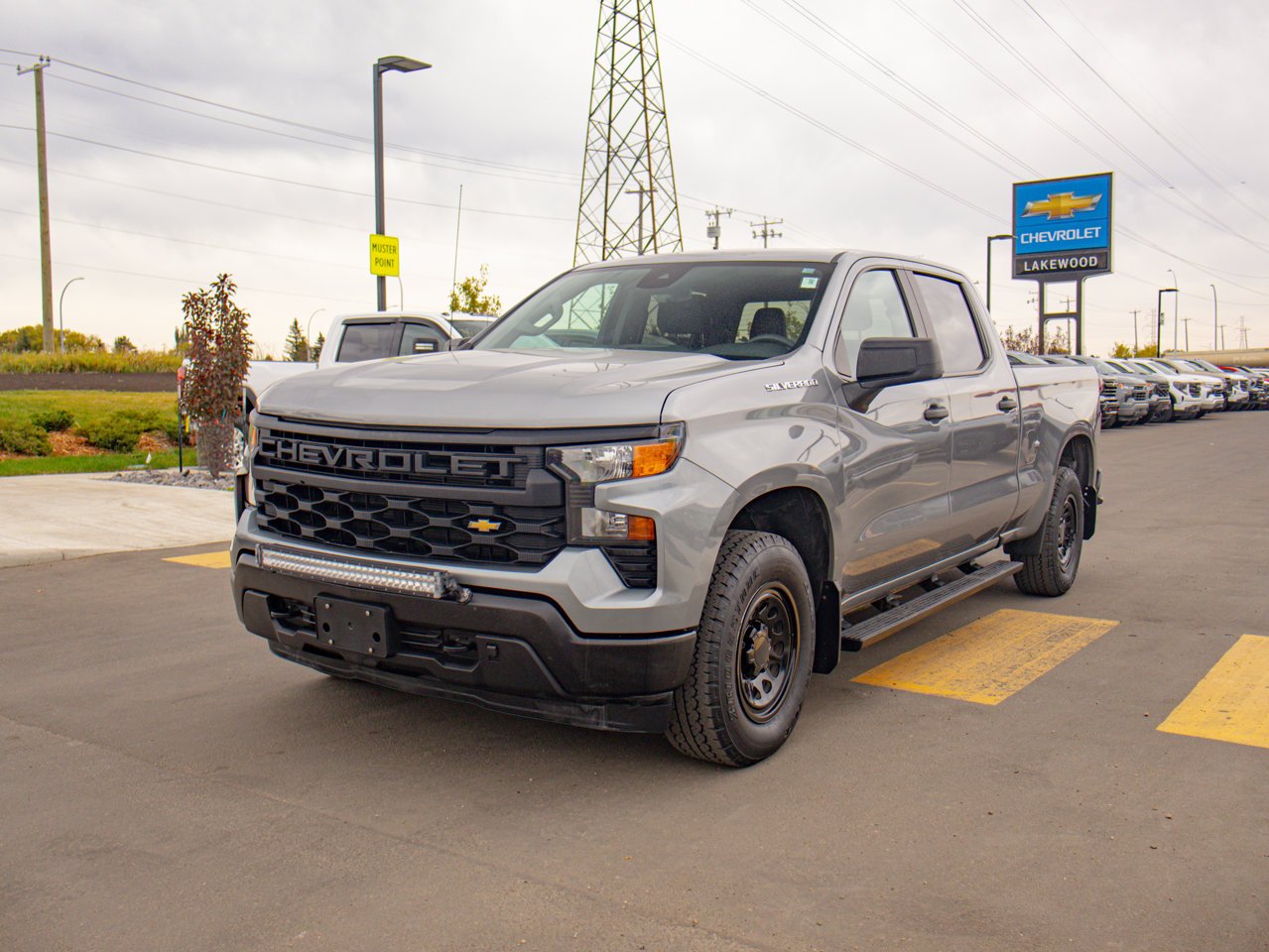 2023 Chevrolet Silverado 1500 4WD Crew Cab 147 Work Truck Grey Sherwood Park - photo #3