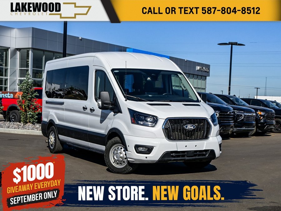 2026 Ford Transit Passenger Wagon XLT 302A AWD 3.5L EcoBoost 12 Passenger | Keyless Ignition White