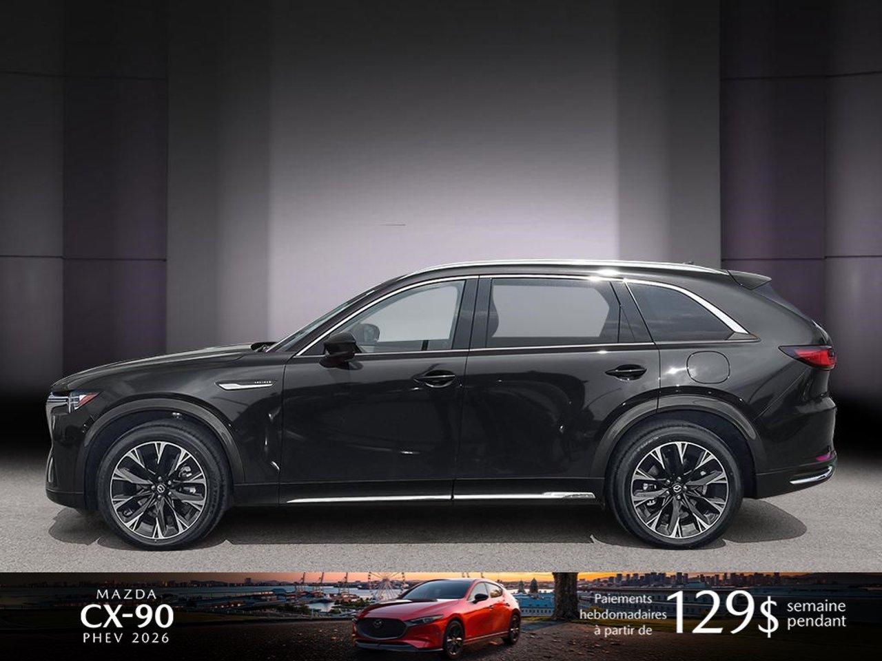 Mazda CX-90 hybride rechargeable JM3KKEHA4T1373805 2026 Noir de jais mica Mirabel - photo #2