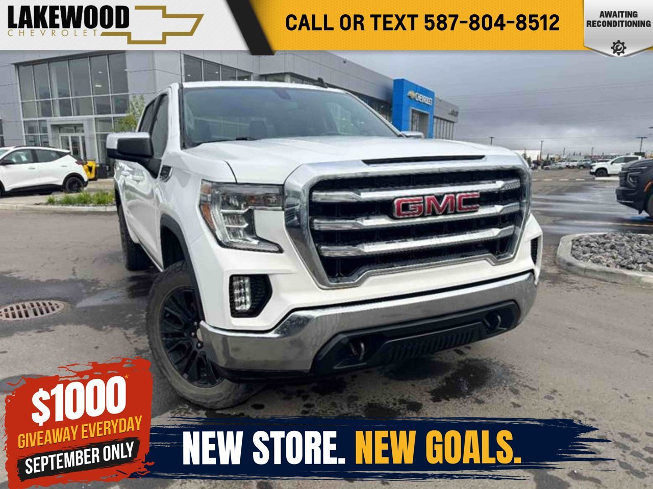 2019 GMC Sierra 1500 4WD Crew Cab 147 SLE White Sherwood Park - photo #0