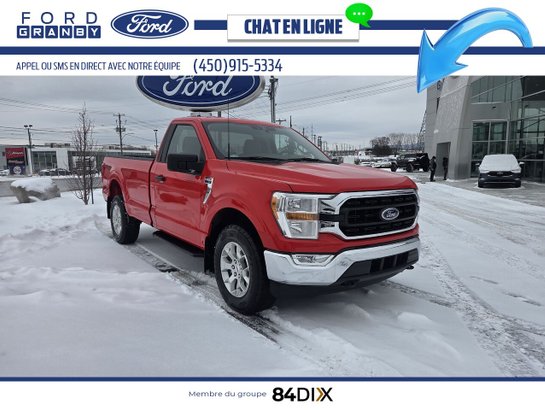 2022 Ford F-150 XLT cabine simple 4RM caisse de 8 pi, V6 3.5 EcoBoost Red