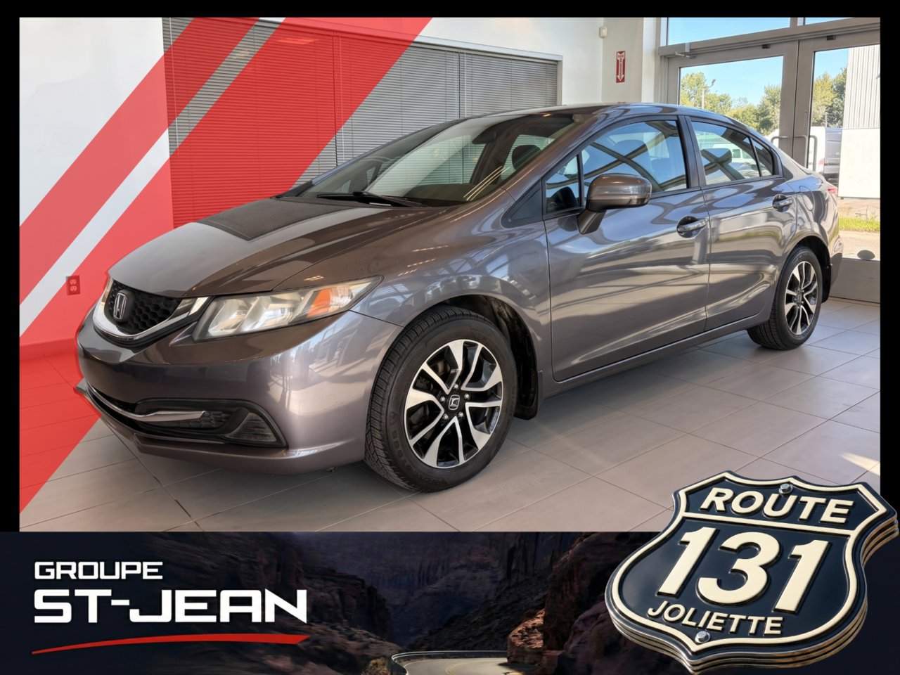 Honda Civic Sedan 2015 Gris Notre-Dame-des-Prairies - photo #0
