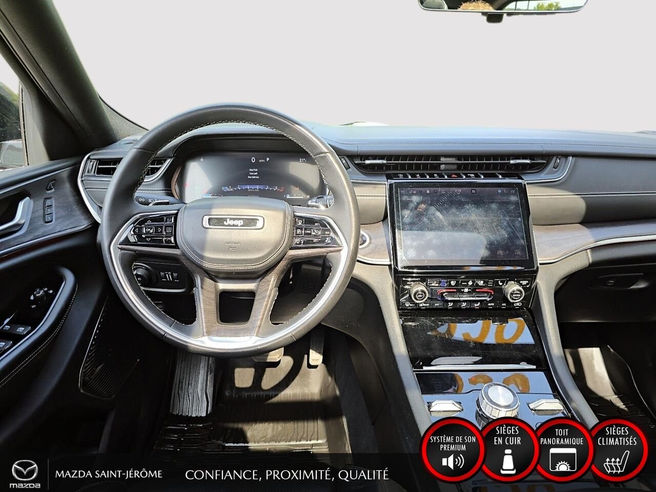 Jeep Grand Cherokee Overland | CUIR NAPPA | TOIT COMMANDVIEW 2 RANGÉES | SIÈGES VENTILÉS | 4X4 2023 Noir Saint-Jérôme - photo #22
