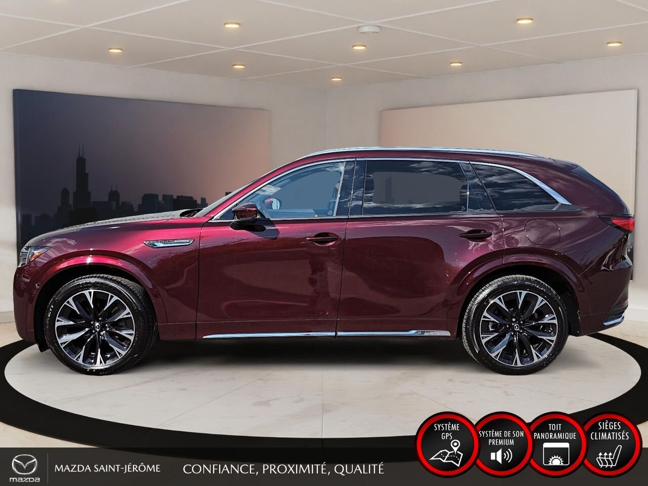 Mazda CX-90 hybride léger 2025 Rouge Saint-Jérôme - photo #9