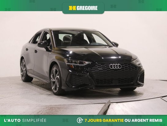 2023 Audi A3 Progressiv AWD AUTO A/C CUIR TOIT NAV MAGS CAM RECUL BLEUTOOTH Black