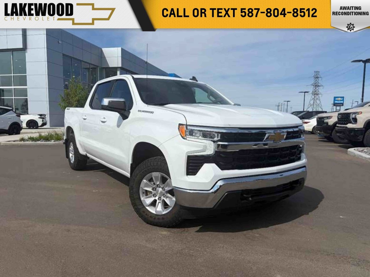 2023 Chevrolet Silverado 1500 4WD Crew Cab 147 LT White Sherwood Park - photo #0