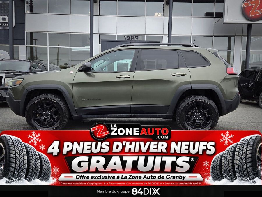 Jeep Cherokee Trailhawk 4x4 CAPACITÉ DE REMOQUAGE JUSQU'À 4500LB + JAMAIS ACCIDENTÉ 2021 Vert