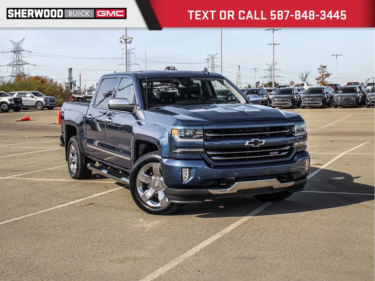 2018 Chevrolet Silverado 1500 4WD Crew Cab 143.5 LTZ w/2LZ Blue Sherwood Park - photo #0