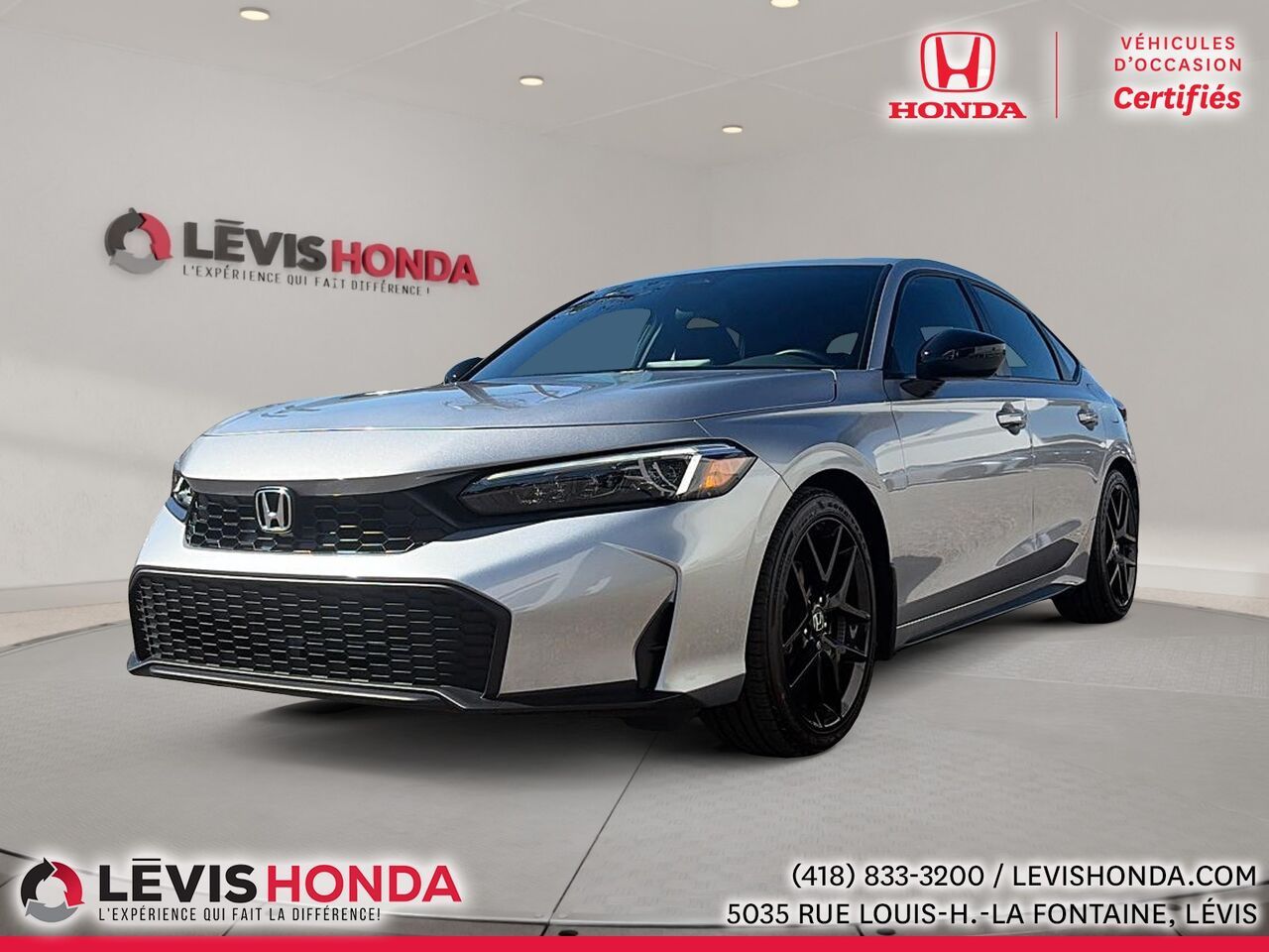 Silver 2026 Honda Civic Hatchback Hatchback Front-Wheel Drive Continuously Variable Transmission