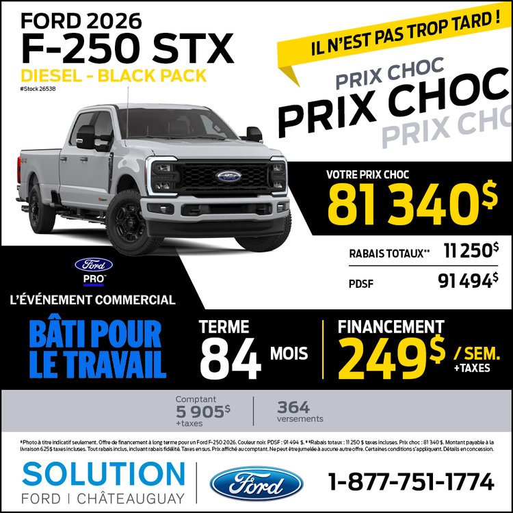 Solution ford promo octobre F 250 2026 1 1