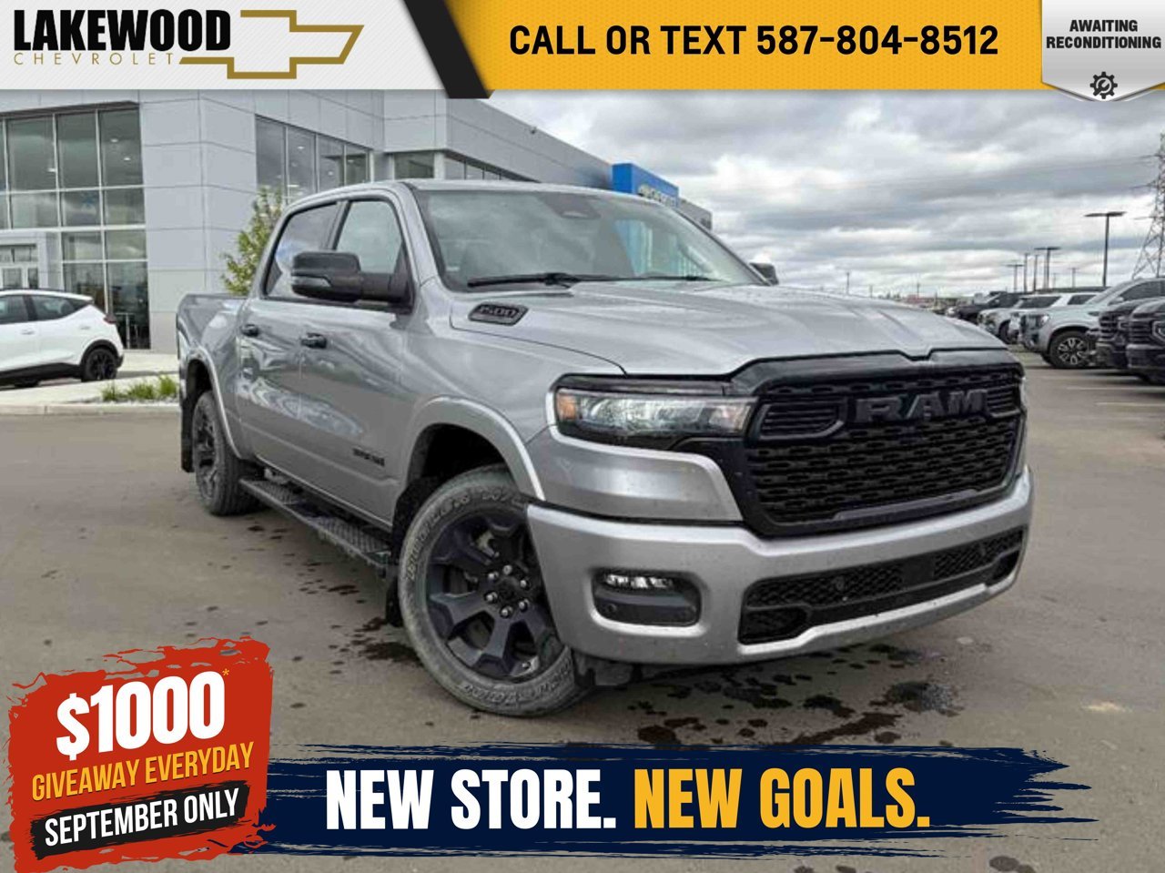 2025 Ram 1500 Big Horn 4x4 Crew Cab 5'7 Box Grey Sherwood Park - photo #0