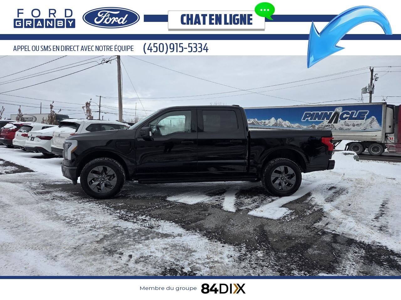 2023 Ford F-150 Lightning Black Granby - photo #3