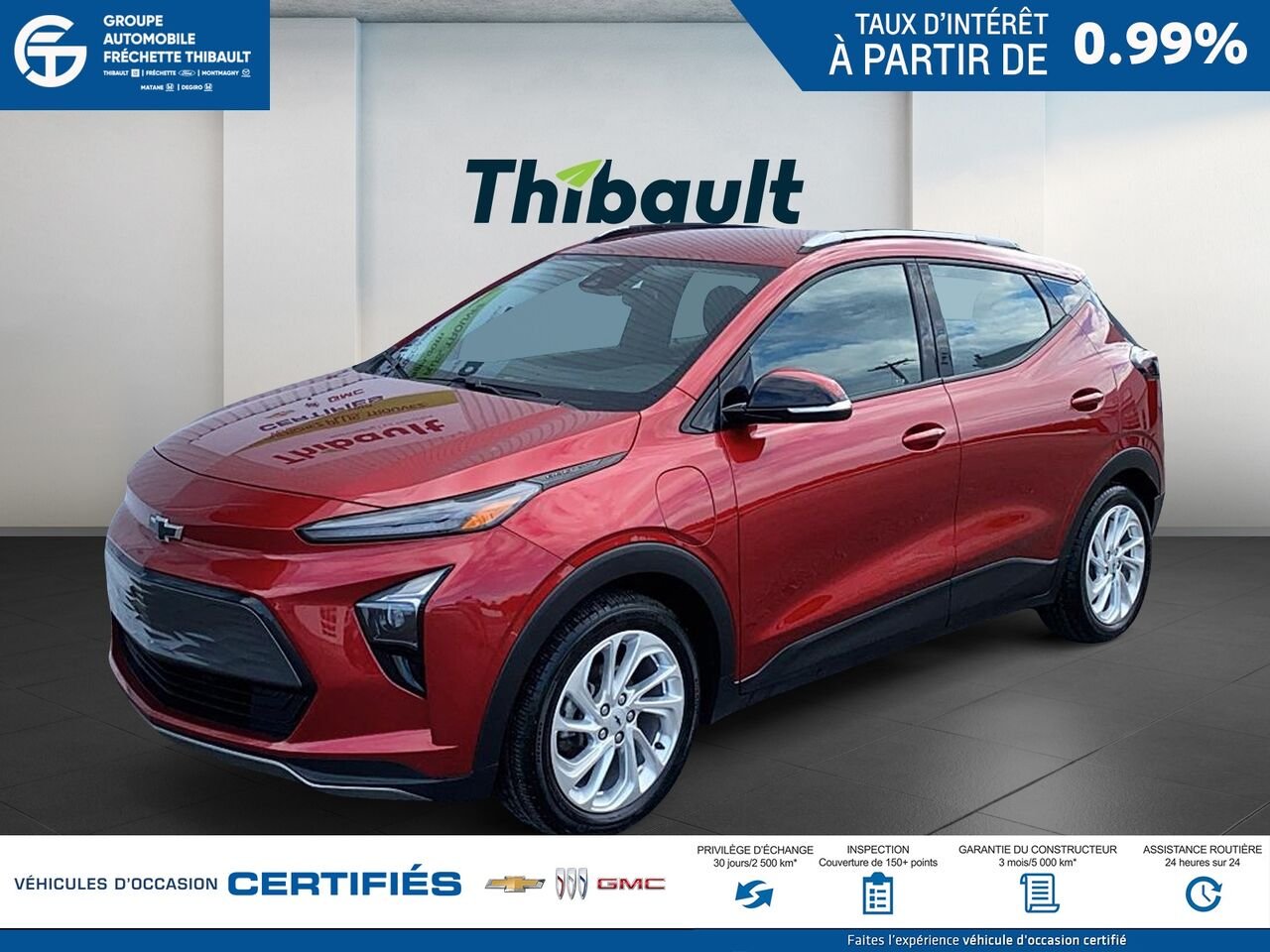 CHEVROLET BOLT EUV L Traction avant 4 portes LT 2023 Rouge Montmagny - photo #0