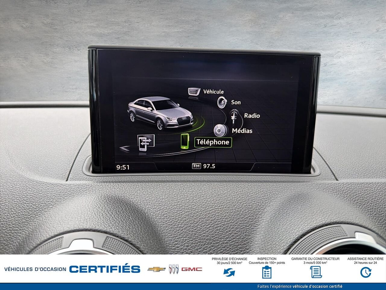 AUDI A3 Komfort 45 TFSI quattro 2019 Noir Montmagny - photo #14