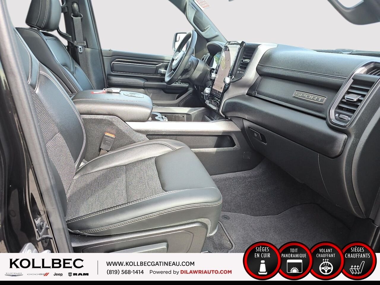RAM 1500 SPORT 26861 | Sport Crewcab 4x4 2025 Noir Gatineau - photo #20