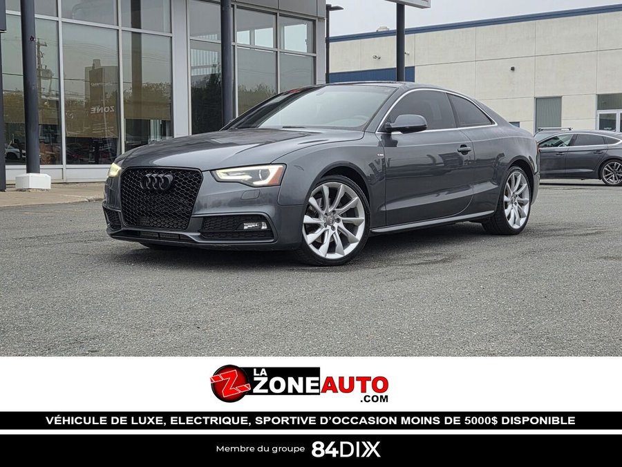 Audi A5 Coupé 220 HP + AWD 2014 Gris