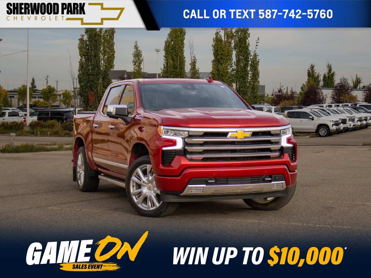 2025 Chevrolet Silverado 1500 4WD Crew Cab 147 High Country Red Sherwood Park - photo #0