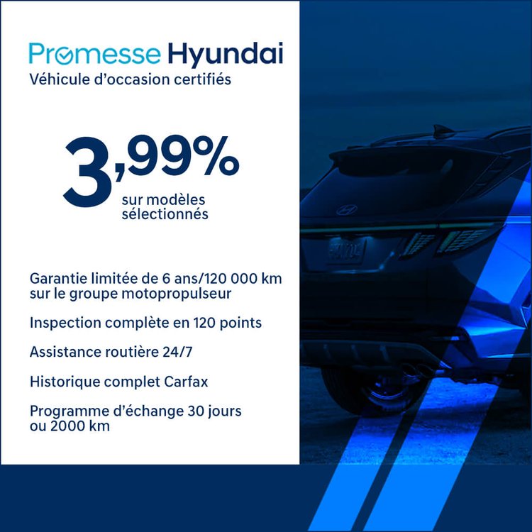 Hyundai gatineau promo occasion certifie avril 399 FR