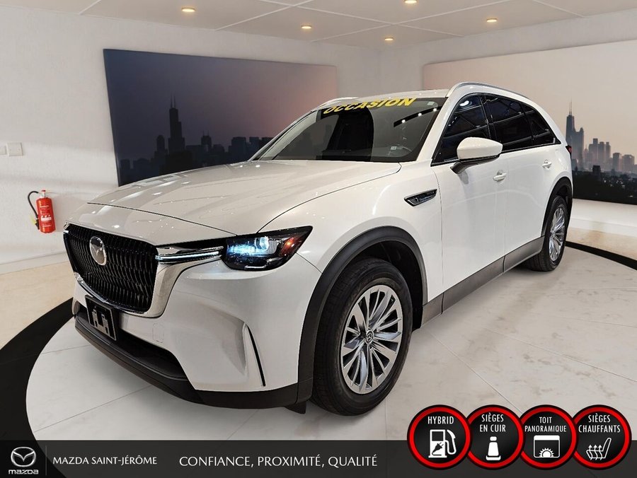 2024 Mazda CX-90 hybride rechargeable GS-L | 1 PROPRIÉTAIRE | HYBRIDE RECHARGEABLE | CUIR | TOIT OUVRANT | AWD White