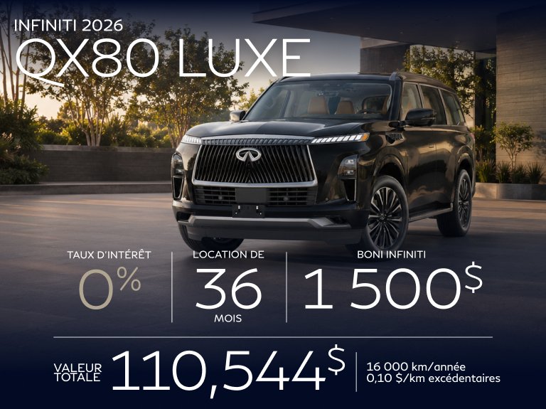 Promo INFINITI QX80 2026