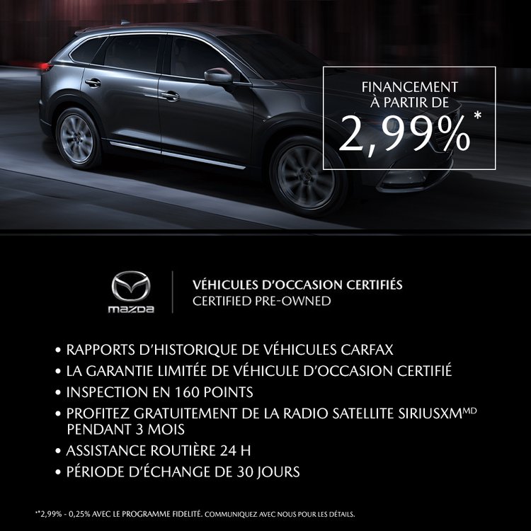 Mazda CERTIFIES promo septembre 299 FR