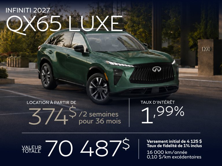 Promo INFINITI QX65 Sport 2027