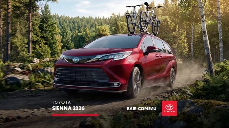 Toyota Sienna 2026 : la minifourgonnette hybride idéale pour les familles de la Côte-Nord