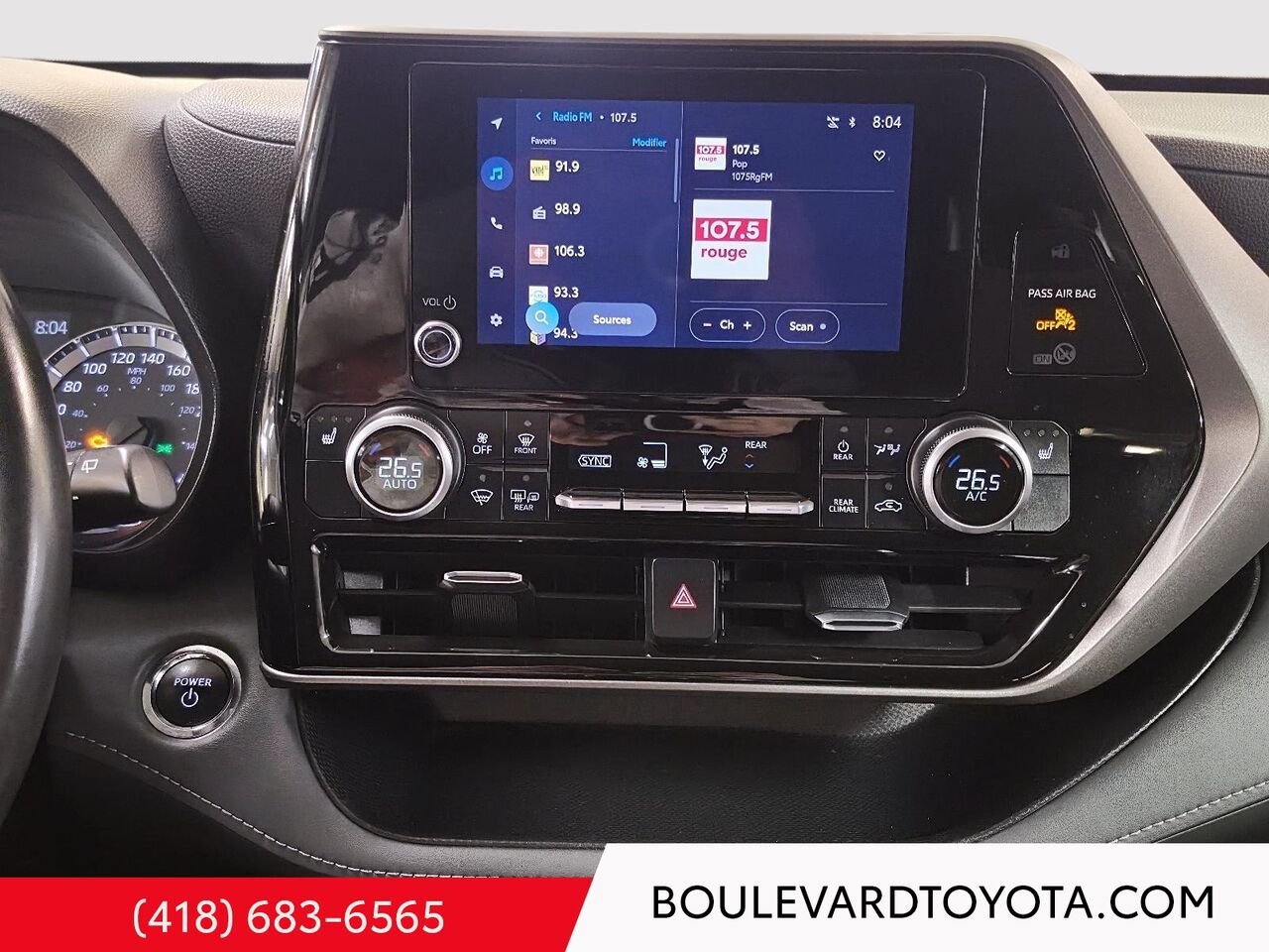 Toyota Highlander 550001-6 | LE, HYBRIDE, AWD 2023 Noir Québec - photo #11