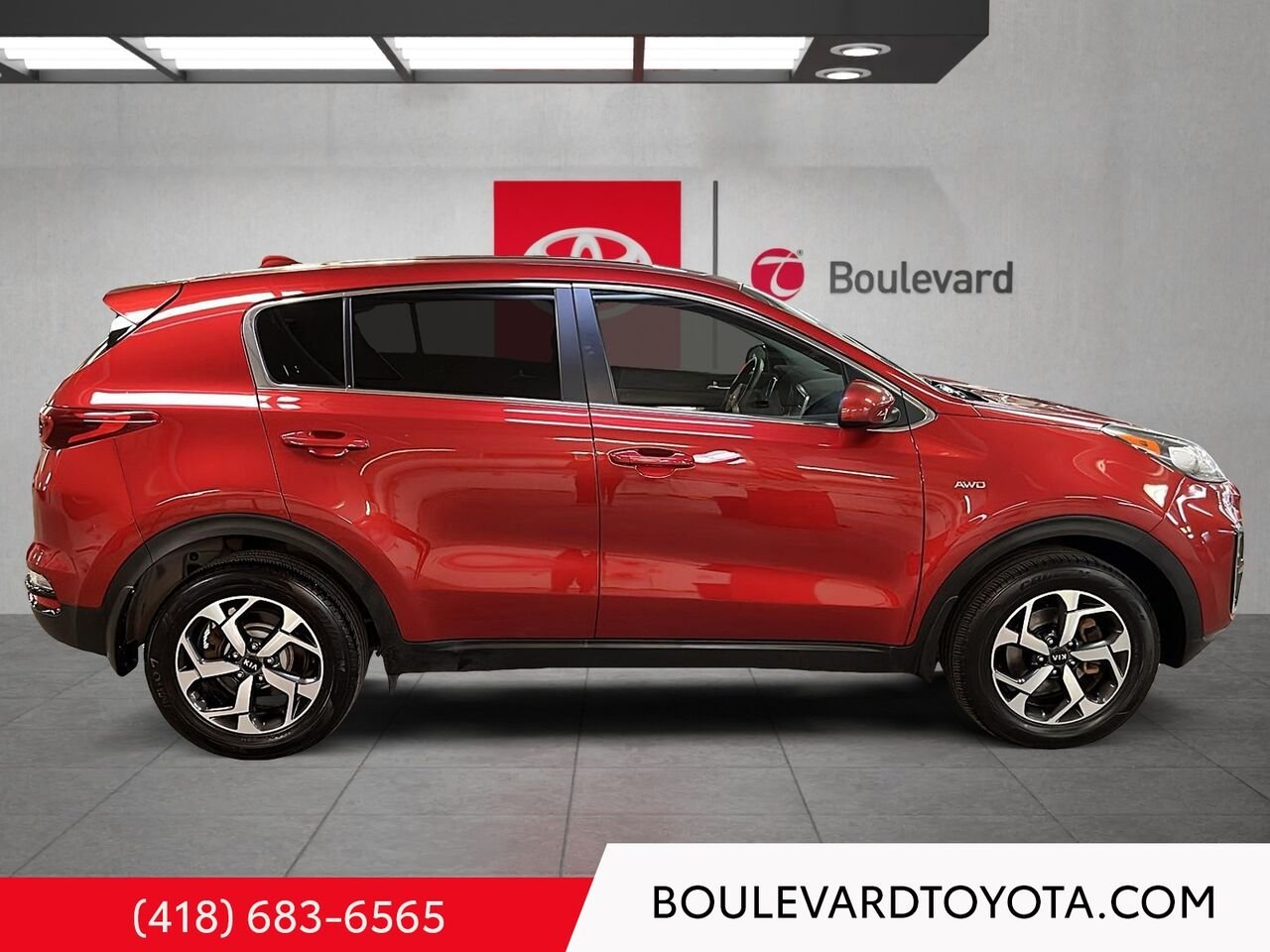 2021 Kia Sportage 99685B-105 | LX, AWD Red Québec - photo #2