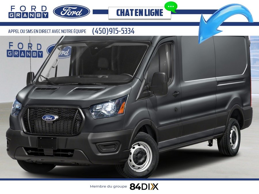 Ford Transit fourgon utilitaire T-250 PA toit moyen 148 po PNBV de 9 070 lb 2025 Gris carbonisé métallisé