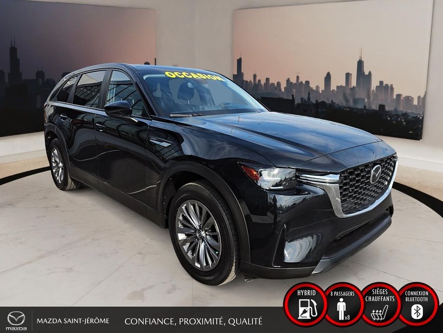 2024 Mazda CX-90 hybride rechargeable GS | 1 PROPRIÉTAIRE | JAMAIS ACCIDENTÉ | HYBRIDE RECHARGEABLE | AWD | DÉMARREUR À DISTANCE Black