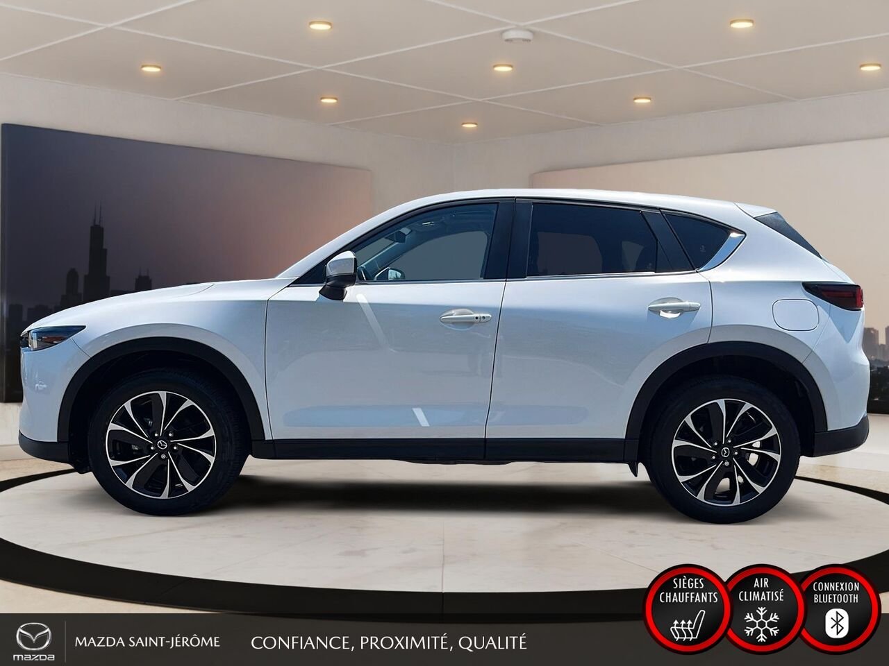 Mazda CX-5 GS LUXURY | TOIT OUVRANT | CUIR | AWD | 2023 Blanc Saint-Jérôme - photo #10