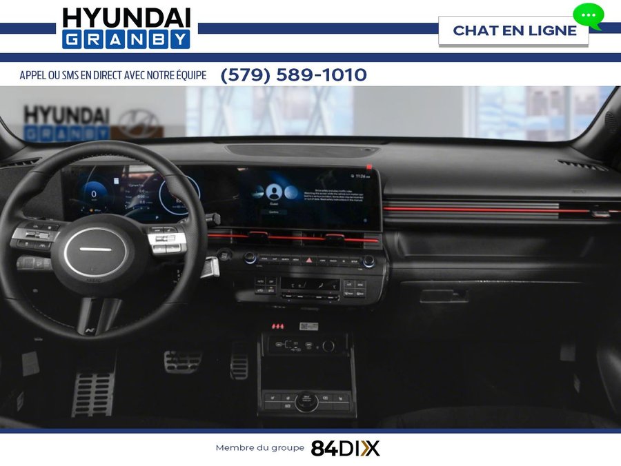 HYUNDAI Kona 1.6T N Line TI avec toit bicolore 2026 Gris cybernétique avec toit Noir abyssal
