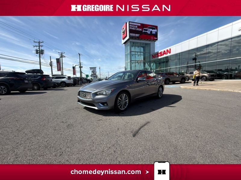 Infiniti Q50 CL7450 | LUXE AWD Cuir Toit Caméra Mags Carplay 2024 Gris Laval - photo #4