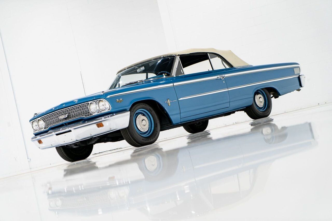 1963 Ford Galaxie 500 *PRIX EN USD* 406 Cu In TriPower 4-Speed Convertible Blue Montreal - photo #43