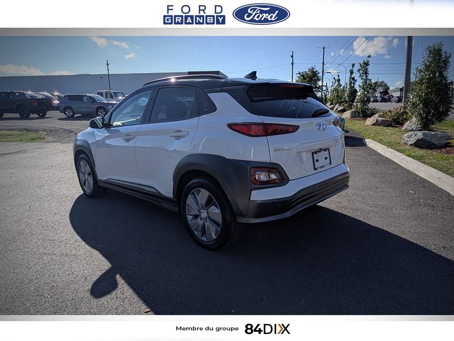 Hyundai Kona électrique Preferred TA avec toit bicolore 2021 Blanc