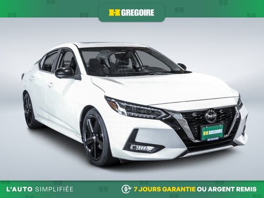 Nissan Sentra SR AUTO A/C CUIR TOIT GR ELECT MAGS CAM RECUL BLUE 2021 Blanc