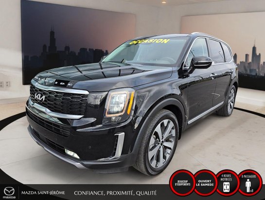 2022 Kia Telluride SX | CUIR BRUN | 8 PASSAGERS | TOIT OUVRANT | Black