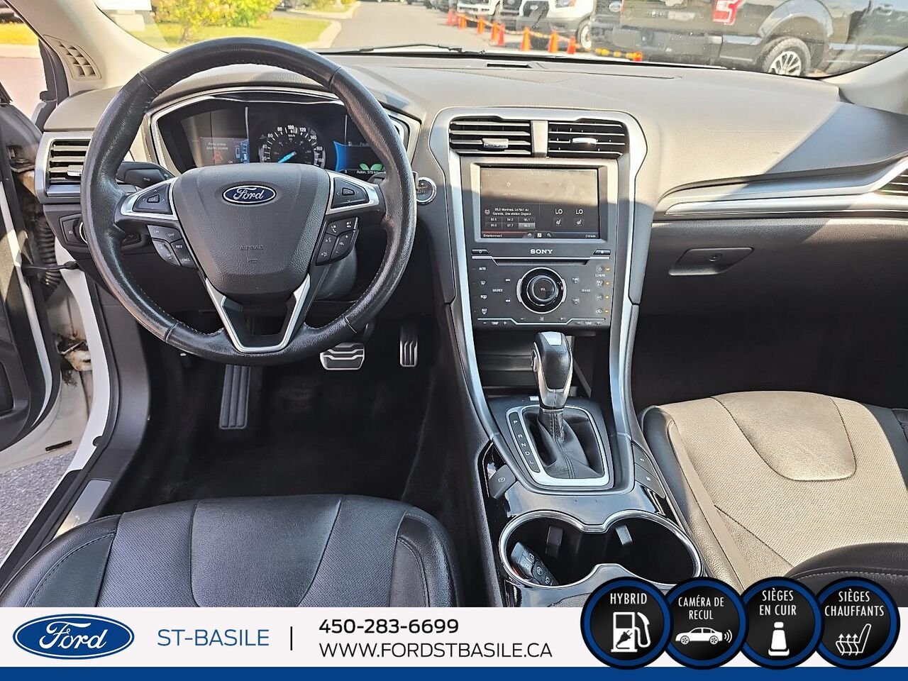 Ford FUSION HYBRIDE 2015 Blanc Saint-Basile-le-Grand - photo #15
