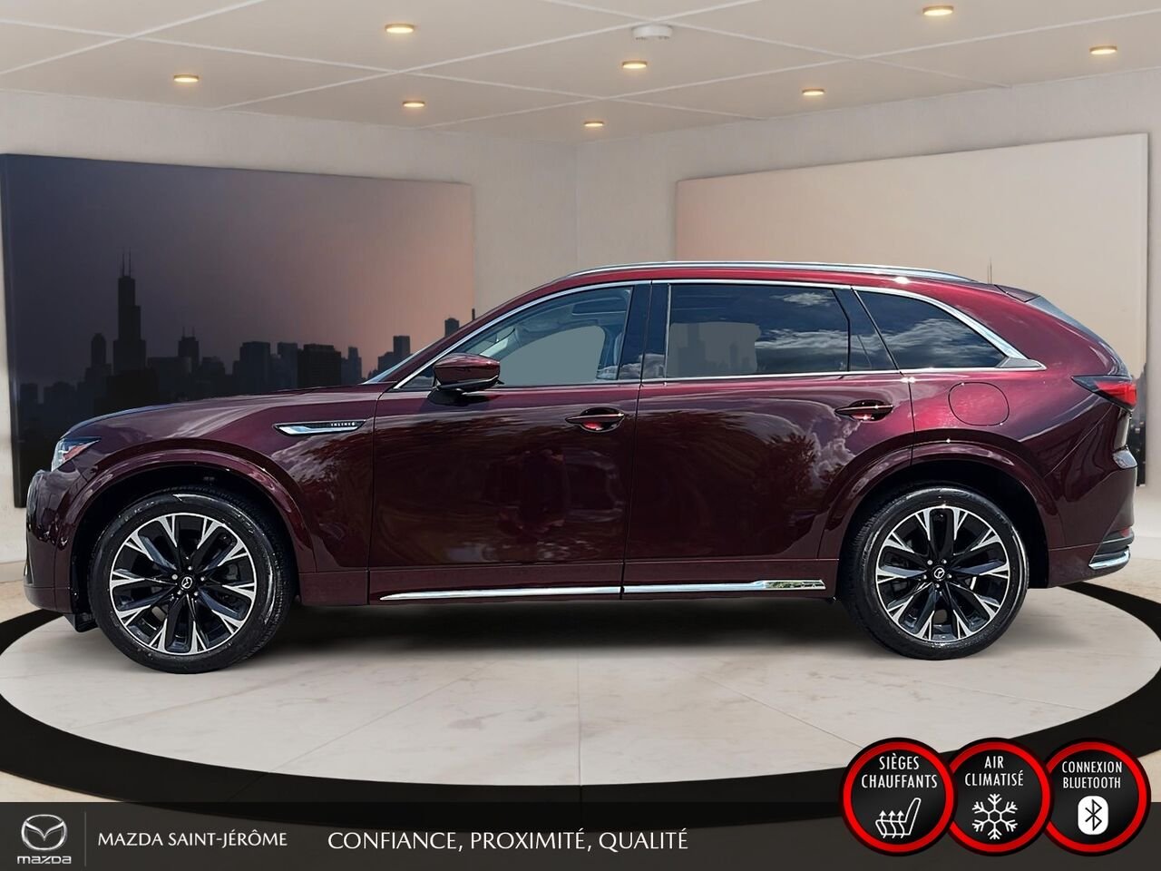 Mazda CX-90 hybride léger Signature | TOIT OUVRANT | CAMÉRA 360 | 2025 Rouge Saint-Jérôme - photo #10